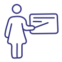 female, presentation, teacher, woman svg vector icon