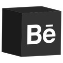 behance, cube, media, set, social icon