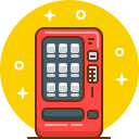 coffee, cola, snack, soda, vending, vending machine svg vector icon