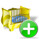cradle,add,plus icon
