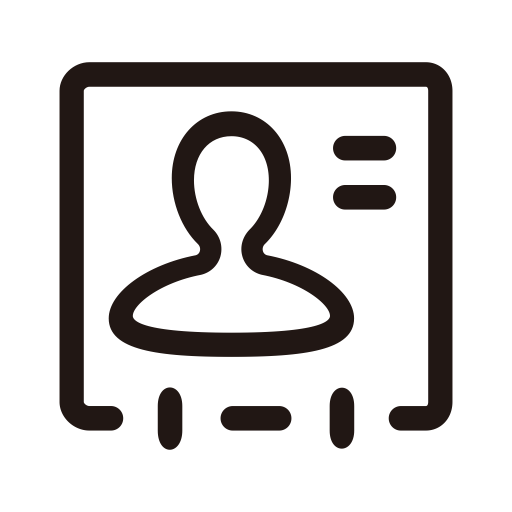 Bu Profile O svg vector icon