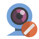 webcam,cancel icon