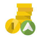 coin,coins up,up icon