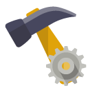 hammer,gear icon