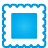 basic, blue, stamp icon