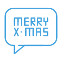 christmas, conversation, greeting, merry, message, text svg vector icon