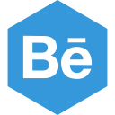 behance, hexagon, media, social svg vector icon