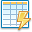 table,lightning icon