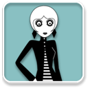 goth,girl,framed,child,kid,people,person,human,profile,account,user icon