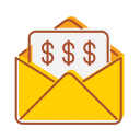 bank, email, financial, internet, technology, transfer svg vector icon