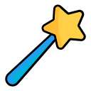 candy, magic wand, magician, magicwand, stick, sweet, trick svg vector icon