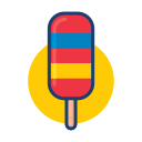 colorful, dessert food, ice cream, popsicle svg vector icon