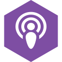 hexagon, media, podcast, social svg vector icon