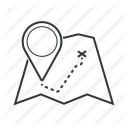 find, hidden, location, map, pin, place, treasures icon