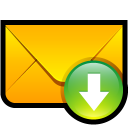 email,download,descending,fall,decrease,down,descend,mail,message,letter,envelop icon