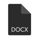 docx, extension, file, format svg vector icon