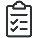 check list, clipboard, document, tick svg vector icon