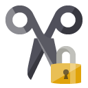 scissors,lock icon
