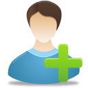 add, new, plus, user icon