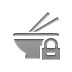 chopsticks,bowl,lock icon