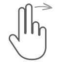 finger, gesture, hand, interactive, right, scroll, swipe svg vector icon