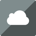 cloud, gloss, media, social, square svg vector icon