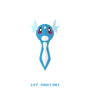 dragon, dratini, kanto, pokemon, water svg vector icon