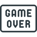game, over, sign, video svg vector icon
