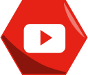 hexagon, media, networking, social, video, youtube svg vector icon