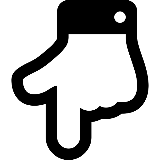 Hand O Down svg vector icon