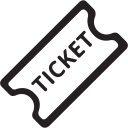 cinema, film, media, movie, ticket, video svg vector icon