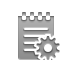 notepad,gear icon
