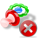 pacifier,close,no,cancel,stop icon