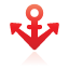 anchor, red icon