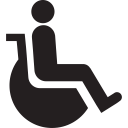 accessible, disabled, infirm, invalid, wheel, wheelchair svg vector icon