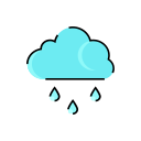 cloud, cloudy, meteorology, rain, rainy, sign, weather svg vector icon