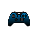 blue, controller, dusk, gamer, xbox one svg vector icon