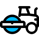 road, roller, steamroller svg vector icon