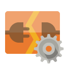 disconnect,gear icon