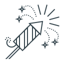 explosion, fireworks, new year svg vector icon