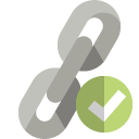 link,checkmark icon