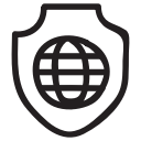 global, globe, protection, safety, secure, security, shield svg vector icon