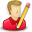edit, red, user icon