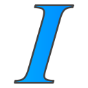 italic svg vector icon