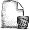 file, trash icon