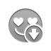 smiley,love,down icon