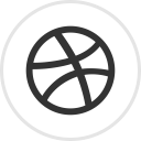 dribbble, media, online, social svg vector icon
