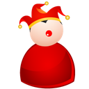 harlequin,red icon