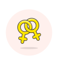 female, lesbian, sign svg vector icon
