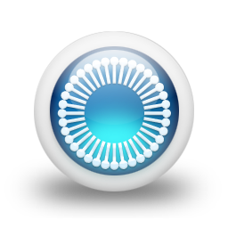 glossy,blue,orb icon